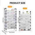 Dust Proof Shoe Rack Cabinet with Clear Cover for Entryway, Space Saving - 7-Tier - view 4