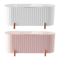 Dustproof Desktop Cosmetic Organiser with Lid - Pink - view 3
