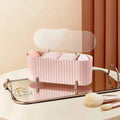 Dustproof Desktop Cosmetic Organiser with Lid - Pink - view 5