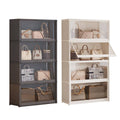 Dustproof Storage Cabinet with Clear Doors - Black, 139 cm High - view 3