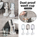Dustproof Toothbrush Holder with Cover and Wash Cup - Grey - view 2
