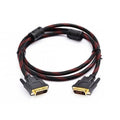 DVI-D Male to Male Braided Cable for Monitors and Projectors - 1.5 m