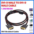 DVI-D Male to Male Braided Cable for Monitors and Projectors - 3 m - view 2