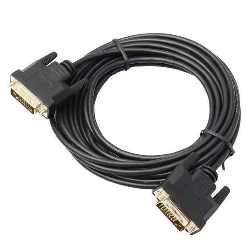 DVI-D Male to Male Monitor Cable with Gold-Plated Connectors - 3 m
