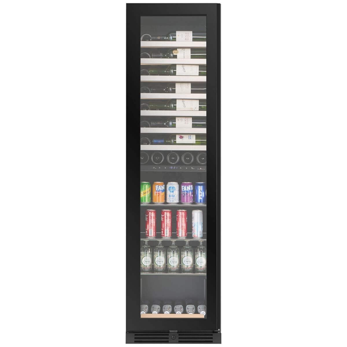 KingsBottle Atelier Fusion Wine and Beverage Fridge - Left Hinge - Black - KB245HX-BK-LHH