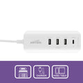 Antsig 20W Compact USB Charger - 3x QC 3.0 USB-A + USB-C PD, Travel Size AP3032B
