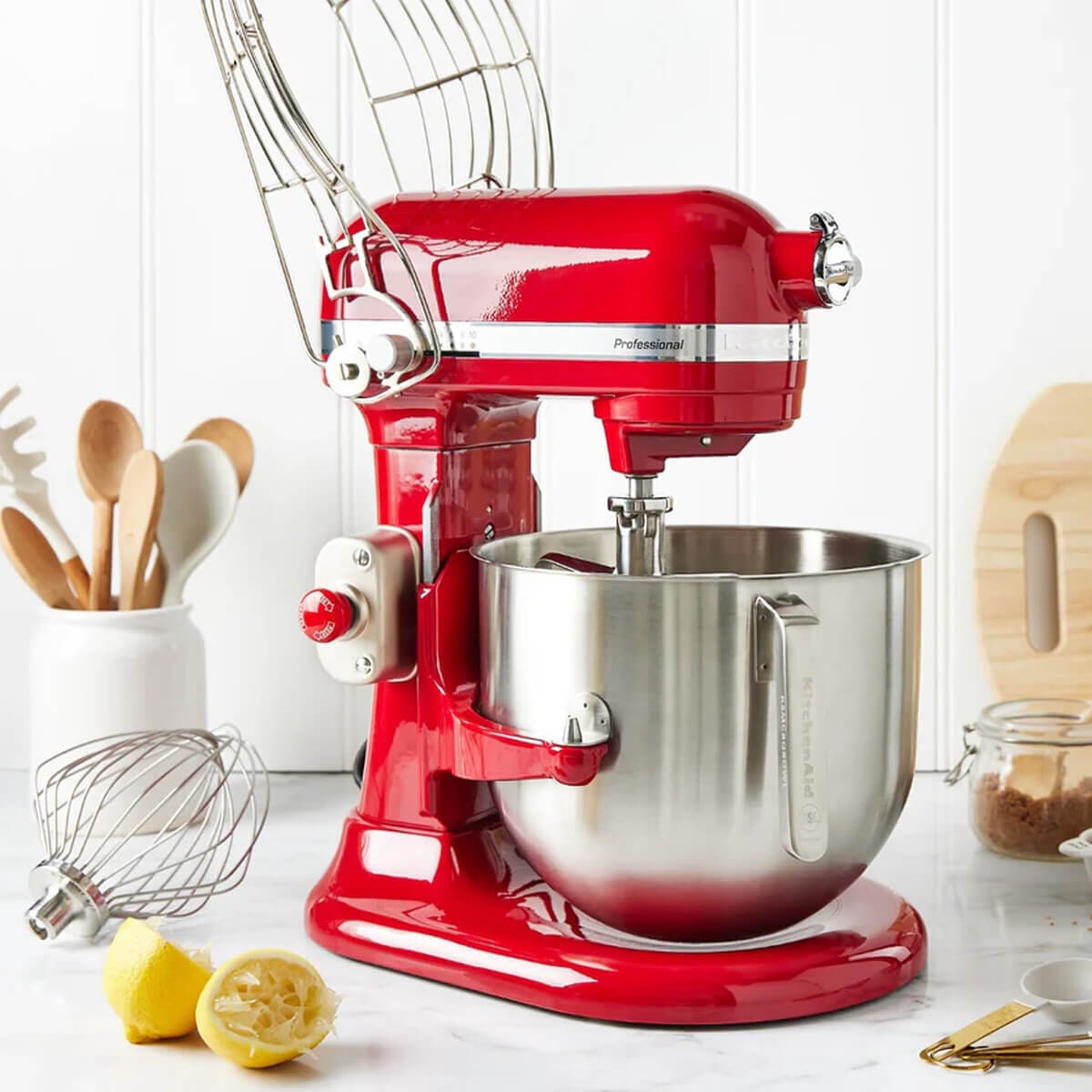 KitchenAid KSMC895 stand mixer 7.6L - Empire Red, 10 speeds, stainless steel bowl guard - 5KSMC895AER