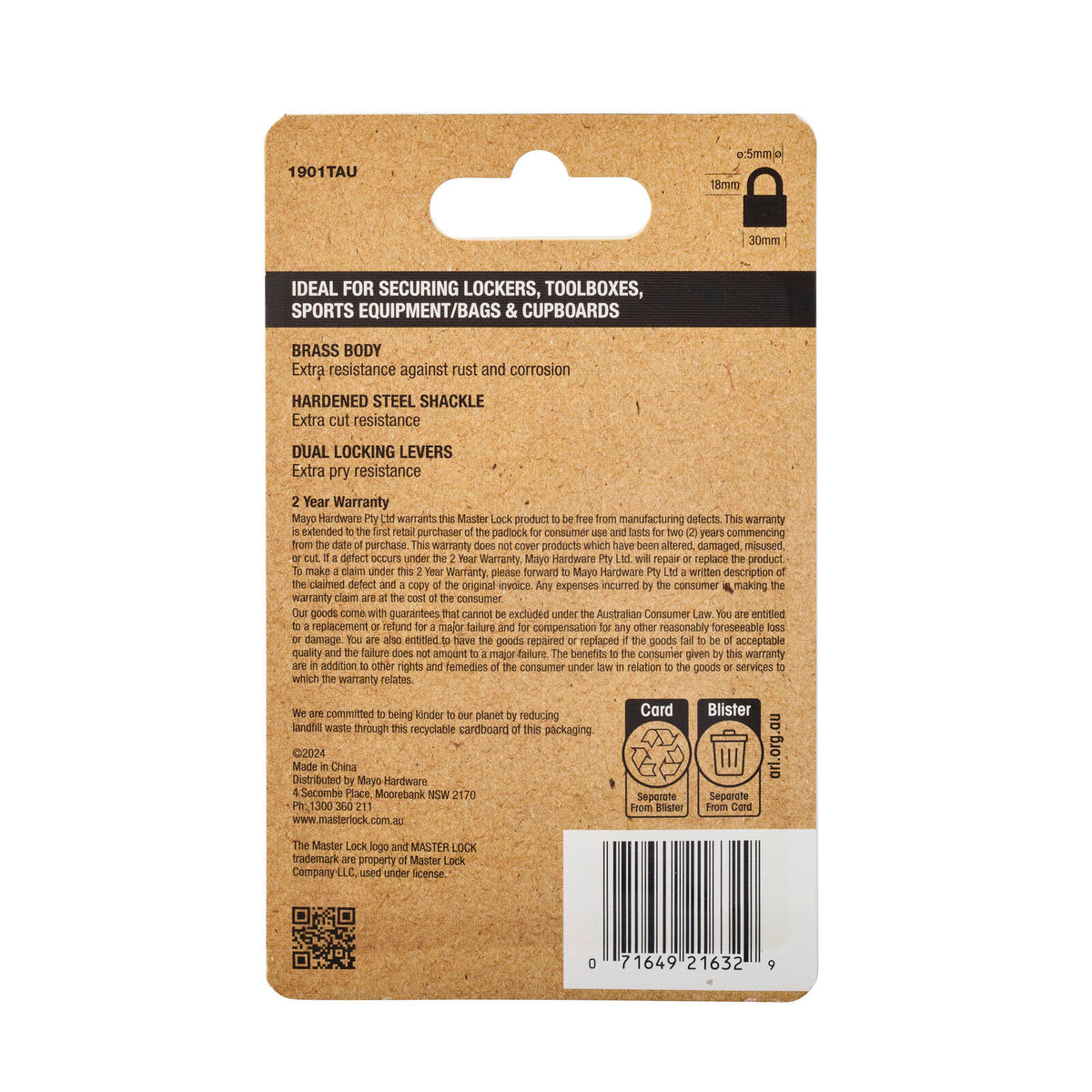 Master Lock 30mm Solid Brass Keyed Padlock, 2 Pack Keyed Alike, Hardened Steel Shackle