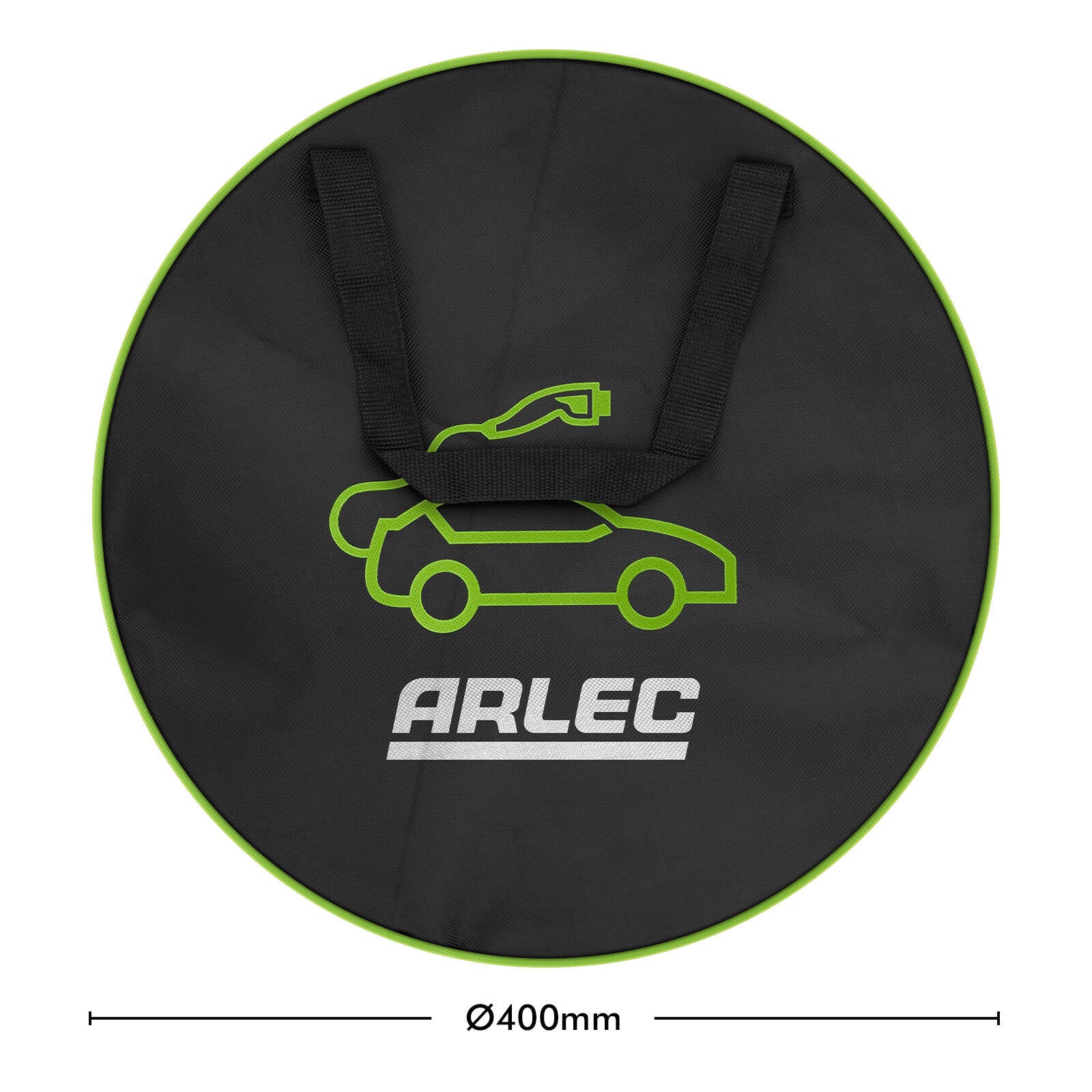 Arlec Portable Charger and Charging Cable Case, Black Fabric, Fits Cables up to 7m