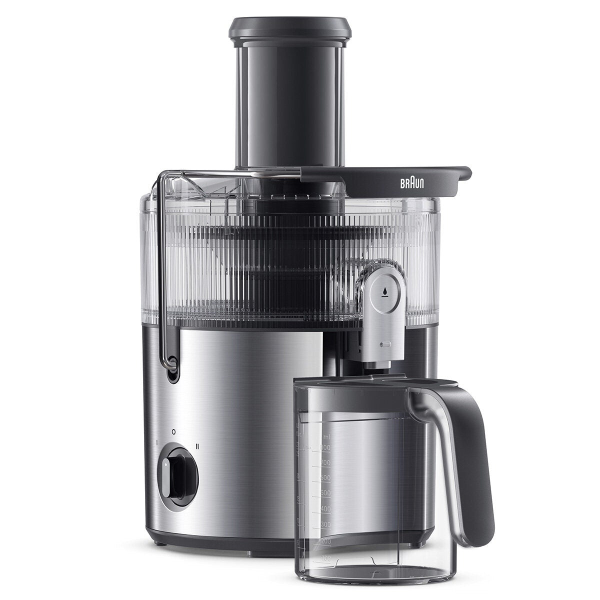 Braun MultiJuice 7 Spin Juicer 1000W - FastXtract, ColdXtract, 2L Pulp Container, Two Speeds - SJ7000