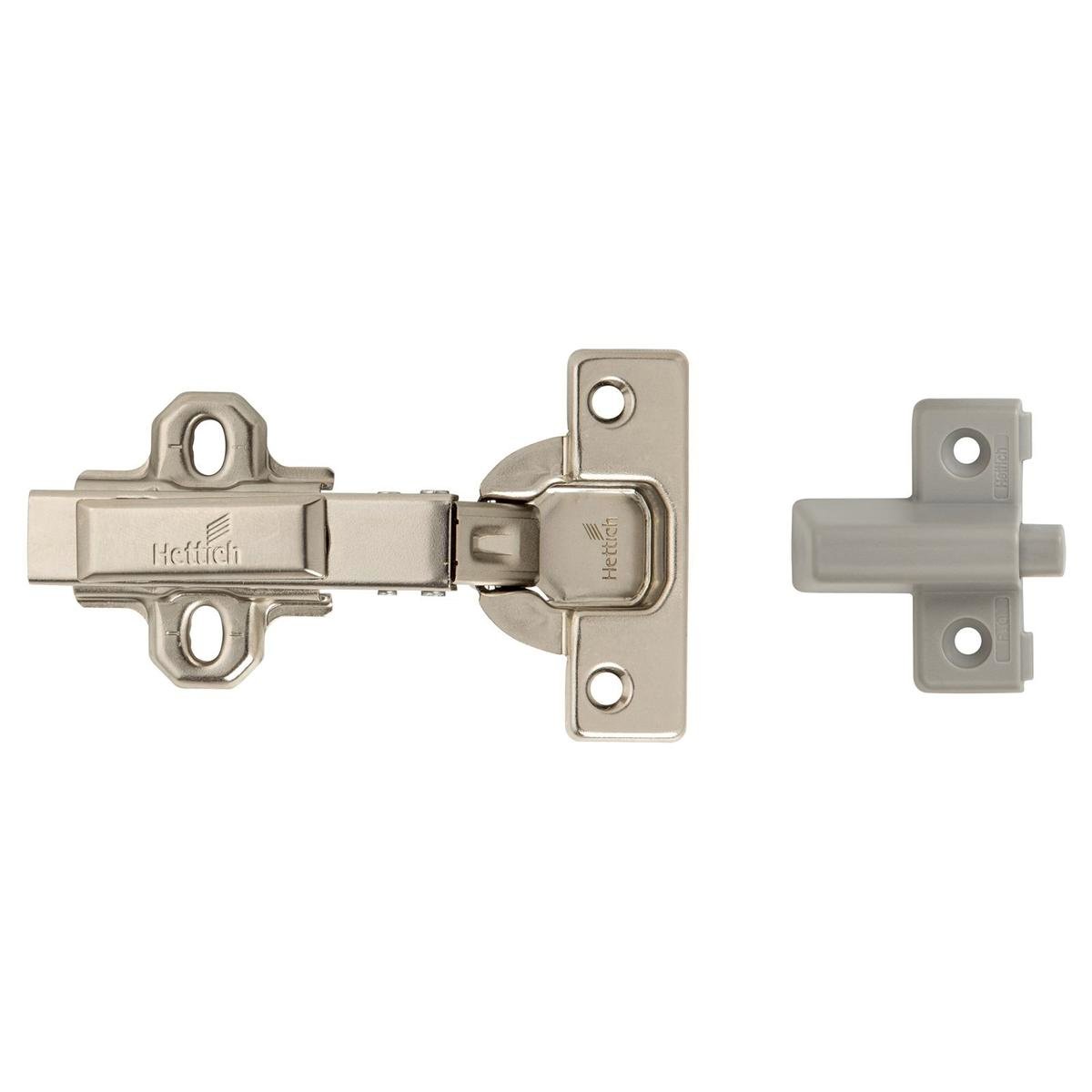 Kaboodle Push To Open Door Hinge - 1 Pair - Nickel Plated - Easy Install - SuperSaverAU - view 1