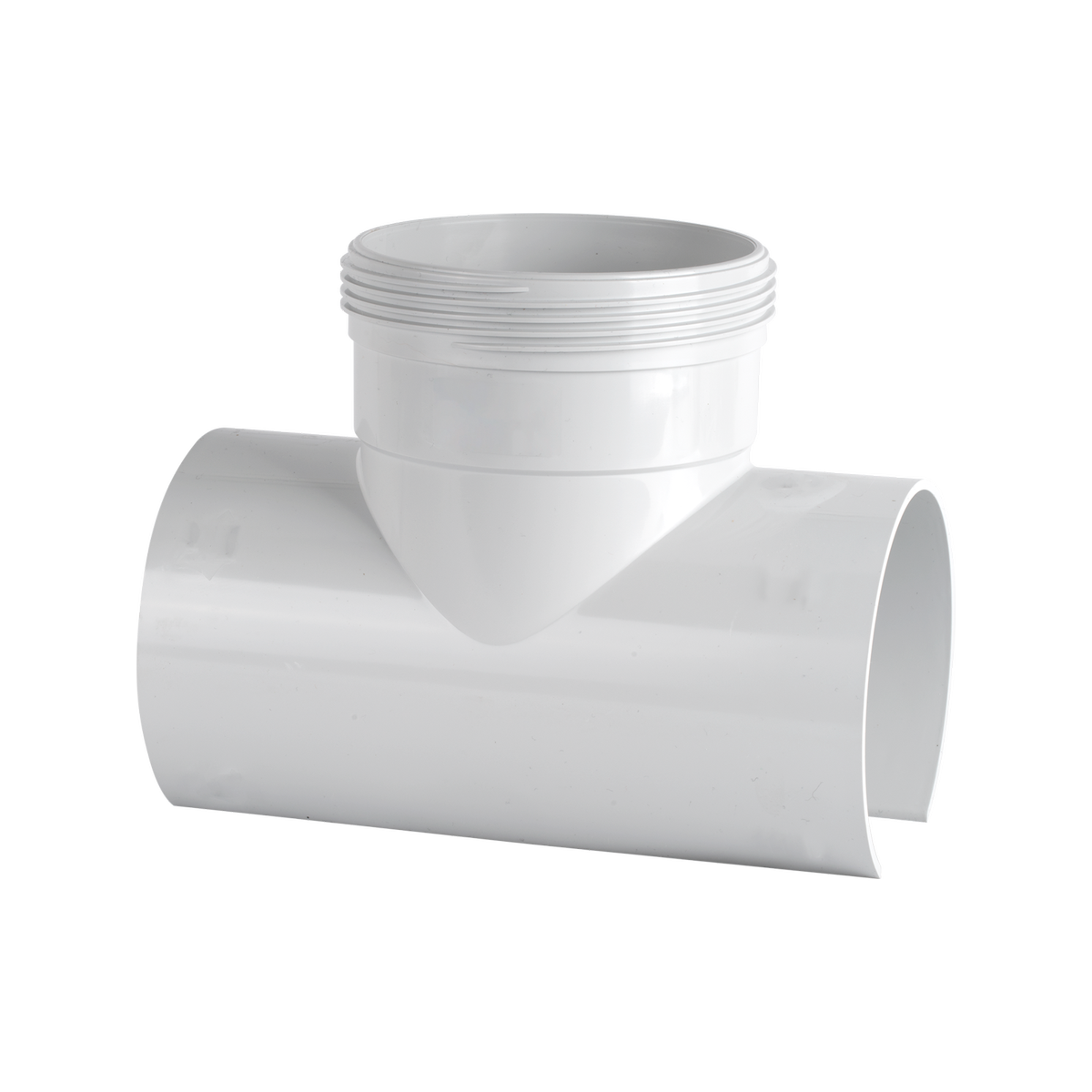 Holman 90mm PVC Stormwater Snap Tee - White - 1 Piece - SuperSaverAU - view 1