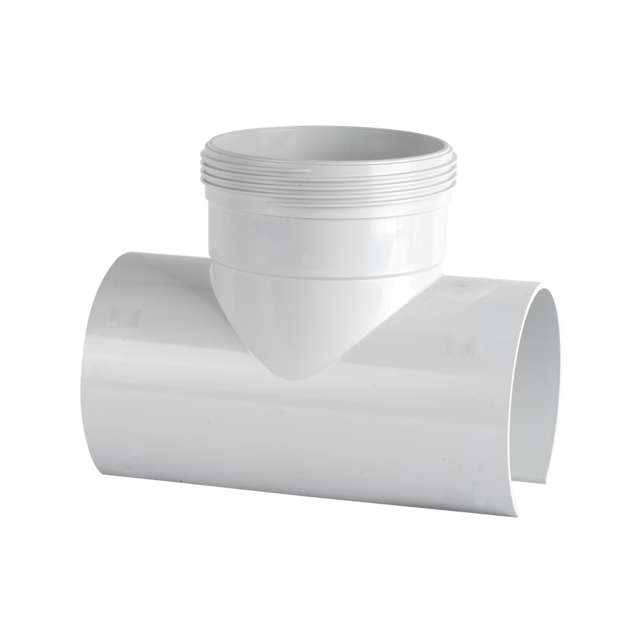 Holman 90mm PVC Stormwater Snap Tee - White - 1 Piece - SuperSaverAU - view 1