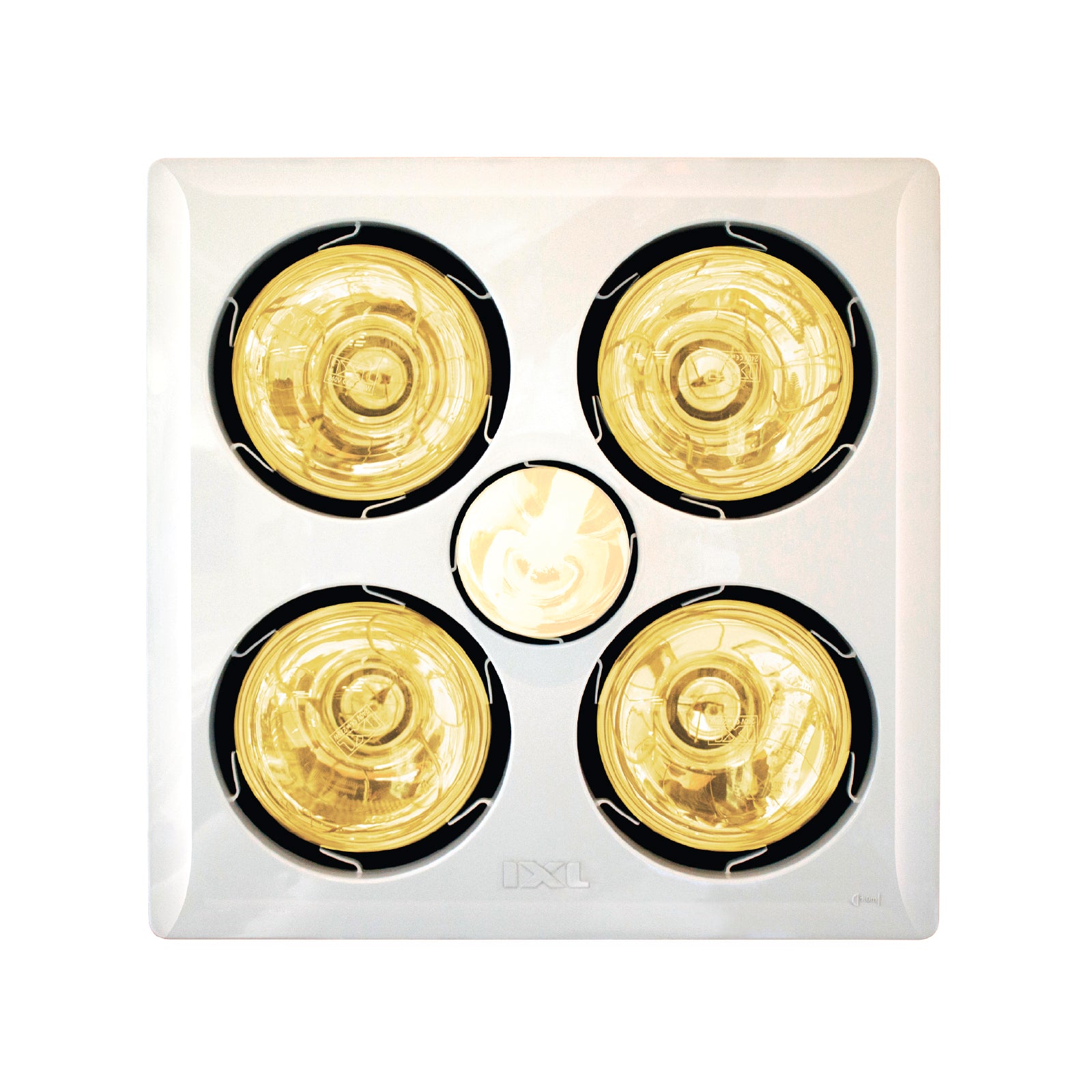 IXL Tastic Original 3-in-1 Bathroom Heat Fan Light 4 x 275W White 11303