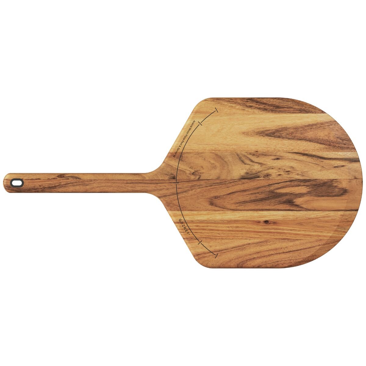 Gozney Acacia Wood Pizza Peel and Server 16-Inch XL - FSC-Certified Acacia - Brown - Etched Guides - AD1771