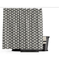 Barelli Woven Chevron Polyester Shower Curtain 180 x 180cm 12 Rings