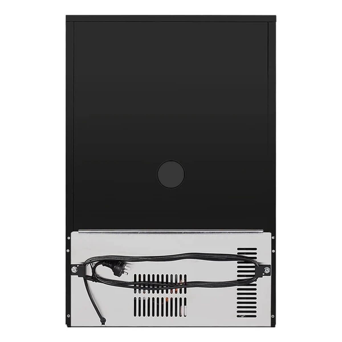 Husky 118L outdoor beverage fridge - black, lockable, anti-condensation glass door - ALFC1BLK840ELB