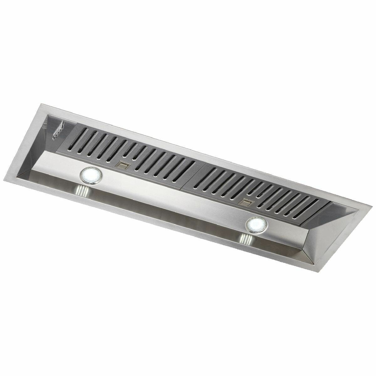 Schweigen 90cm Stainless Steel Undermount Rangehood - Push Button Controls, 1080m³/h - WINU-9