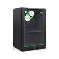 Husky 90L single door homebar drinks chiller - black, glass door, LED eco-lighting - C1HECO840BKAU