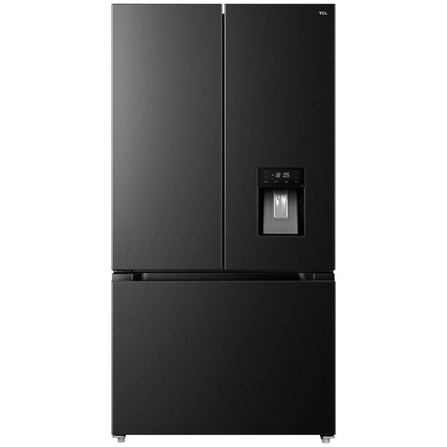 TCL 575L French Door Fridge - Black, 5 Star Energy Rating, Water Dispenser - TRF576FHB