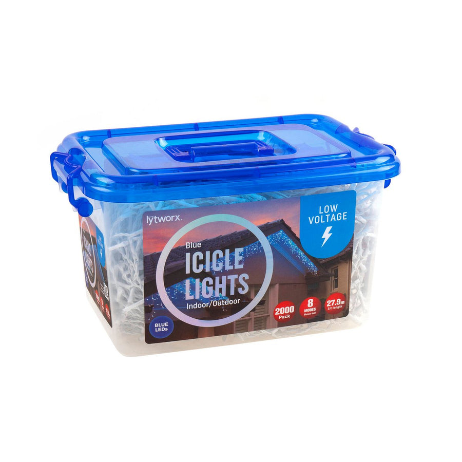Lytworx Blue Icicle Lights 2000 Pack 27.9m Copper Energy Efficient - SuperSaverAU - view 1