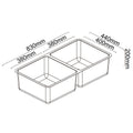 Abey Lago Double Bowl Stainless Steel Sink - Draining Tray (DT05) Included, Multi Mount - NL200