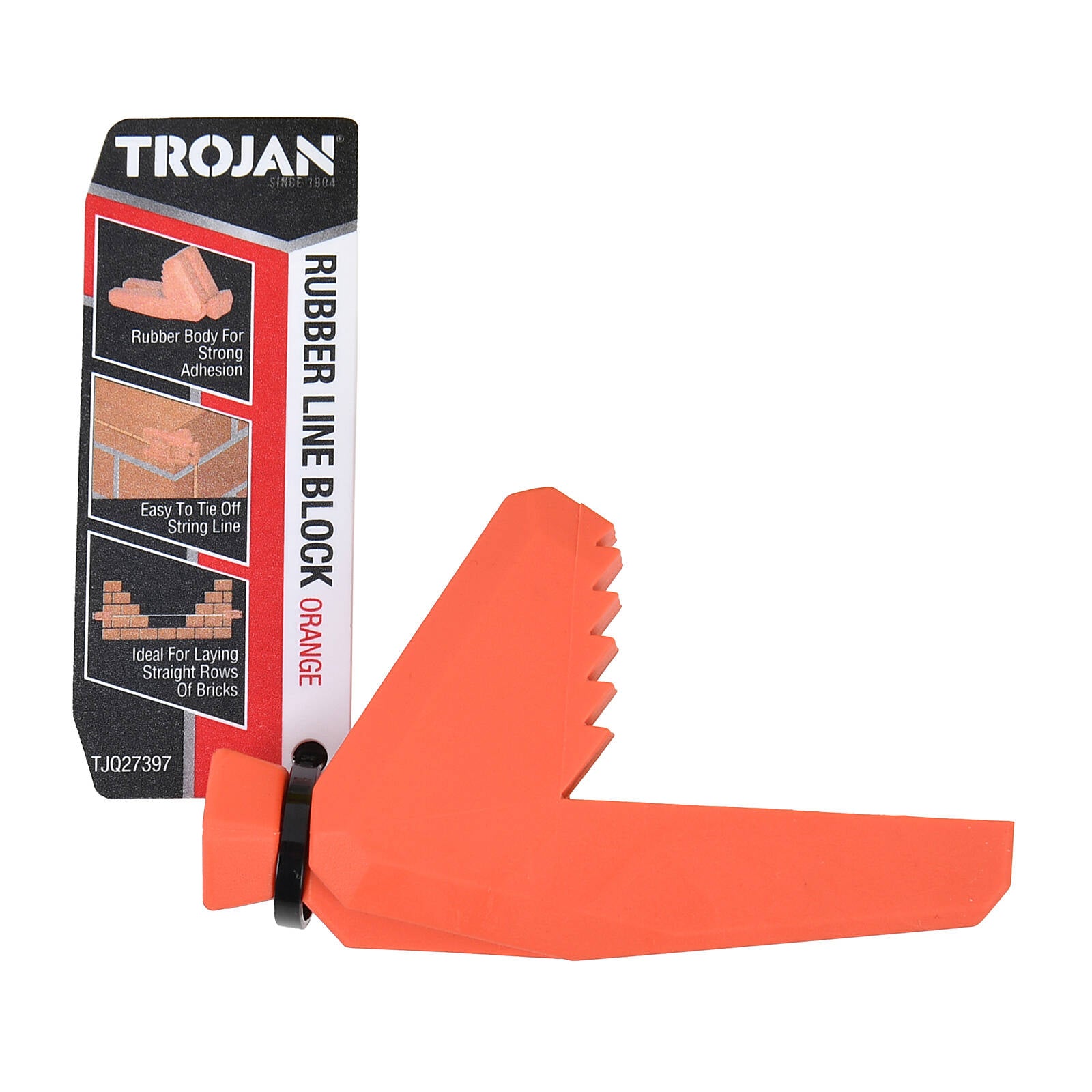 Trojan Orange Rubber Line Block for Brickwork Alignment