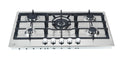 Trinity 90cm 5 Burner Gas Cooktop - Stainless Steel - Wok Burner - Cast Iron Trivets - TRG900SS