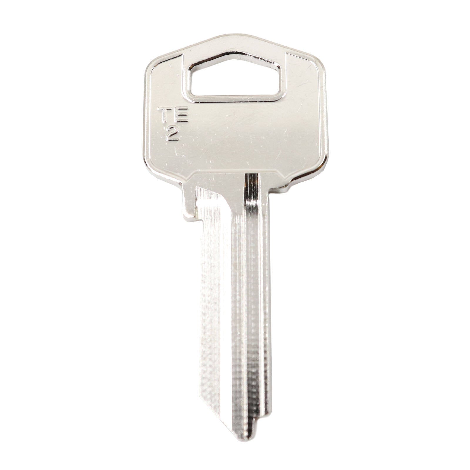 EHI TE2-GR10 54mm Silver Blank Key, Nickel Plated Brass