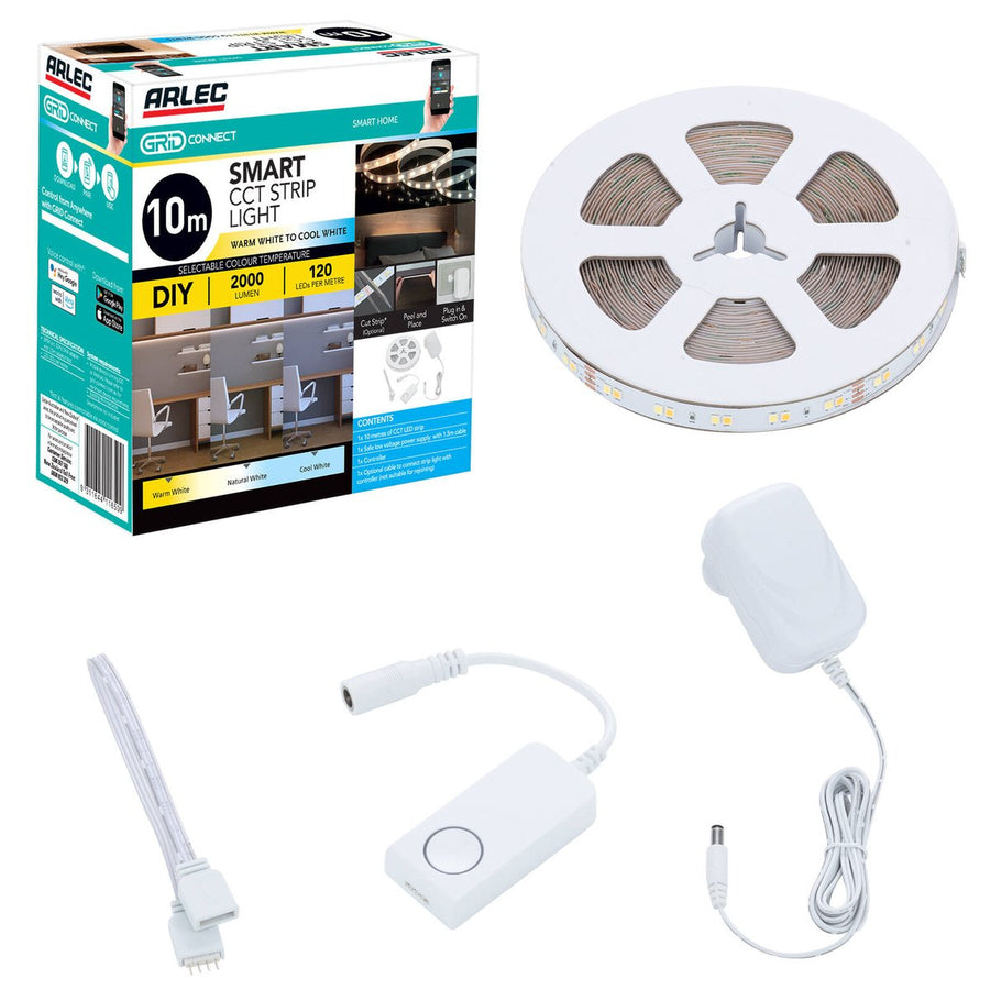 Arlec 10m Smart CCT Strip Light - 2000 Lumens - Adjustable Brightness - SuperSaverAU - view 1