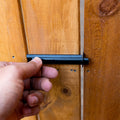 Taskmaster 75mm Black Matte Solid Brass Surface Bolt