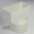 Icon Plastics Downpipe Adaptor - 100 x 50 To 80mm - PVC - White - SuperSaverAU - view 2