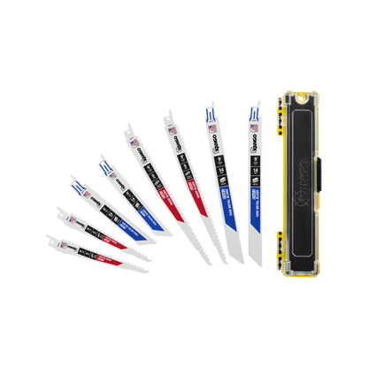 Kango 8 Piece Flex Reciprocating Saw Blade Set - 6" & 9" Blades - Metal & Wood