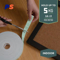 Permastik 12mm x 5m Foam Indoor Mounting Tape Roll White