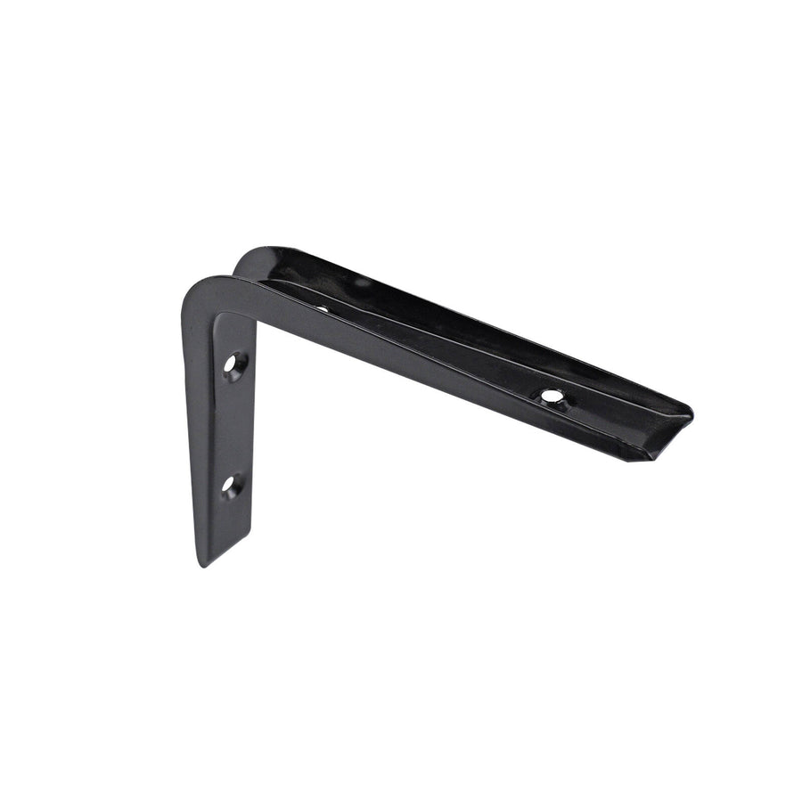 Carinya 125 x 150mm Black Powder Coated Steel Angle Bracket, 35kg, Wall Mount