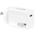 Antsig 45W USB-C GaN Wall Charger - Compact - Fast Charging - White - SuperSaverAU - view 1