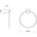 Caroma Elegance Towel Ring Polished Chrome Brass