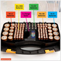 Taskmaster Double Sided Battery Storage Case - Holds 168 Batteries - 345mm x 230mm x 90mm - Includes Battery Tester - SuperSaverAU - view 5
