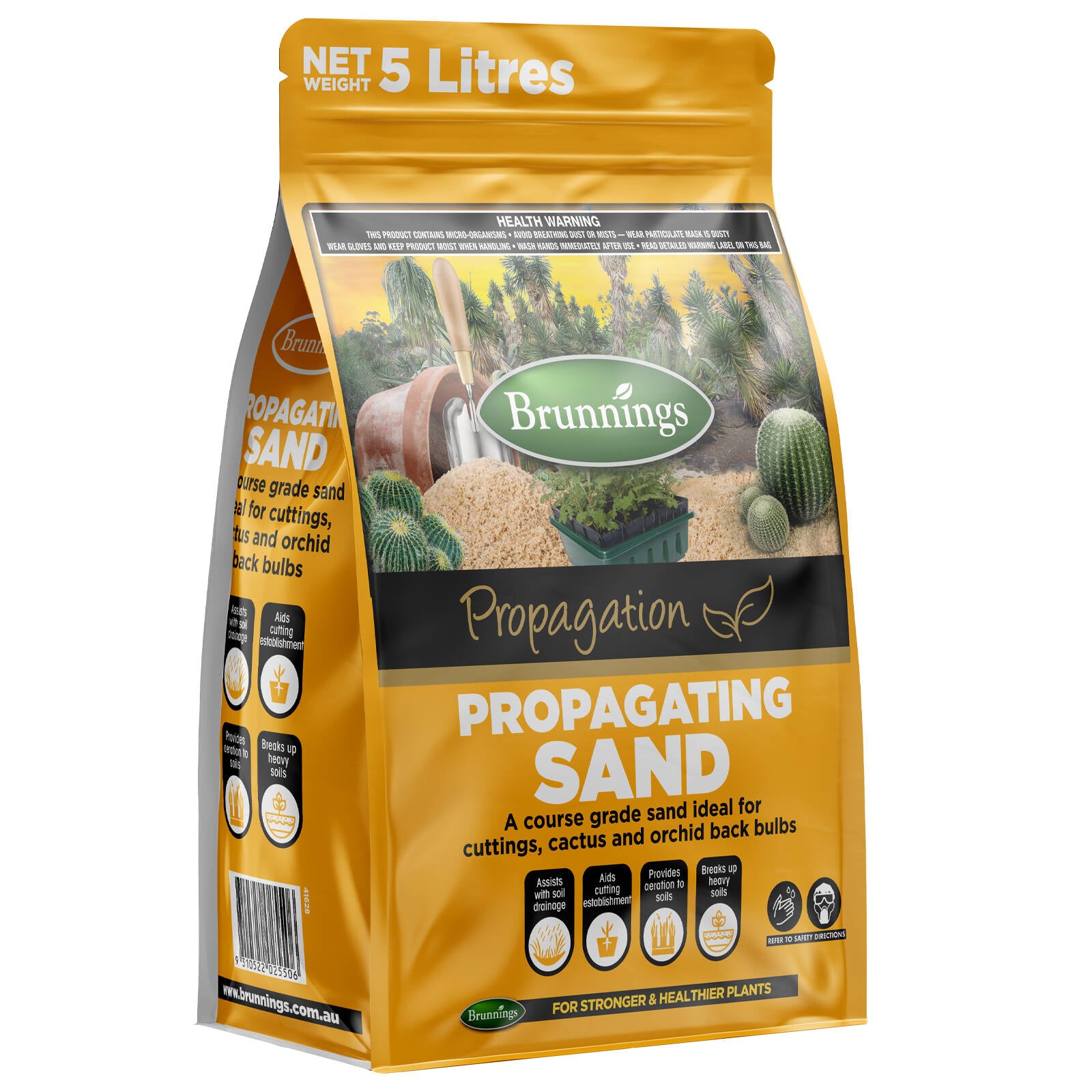 Brunnings Propagation Sand 5L - Coarse Grade for Cuttings & Cacti