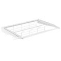Flexi Storage Home Solutions White Double Slot Sliding Wire Shoe Rack - 600 x 97 x 430mm Steel