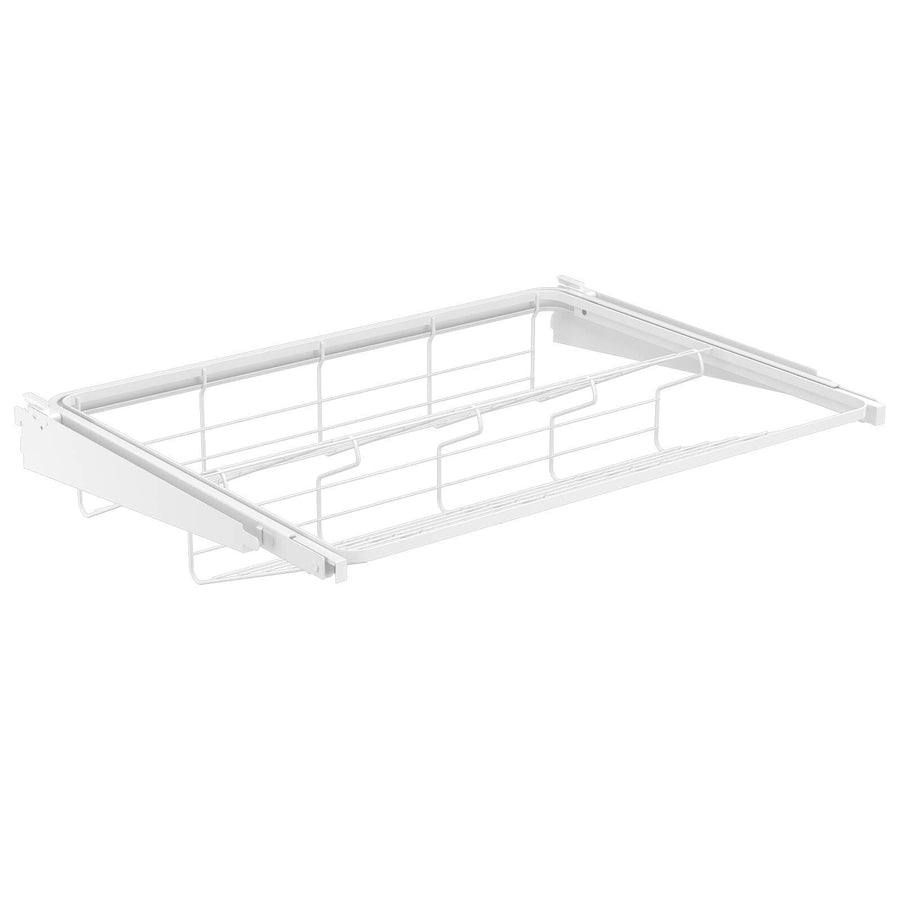 Flexi Storage Home Solutions White Double Slot Sliding Wire Shoe Rack - 600 x 97 x 430mm Steel