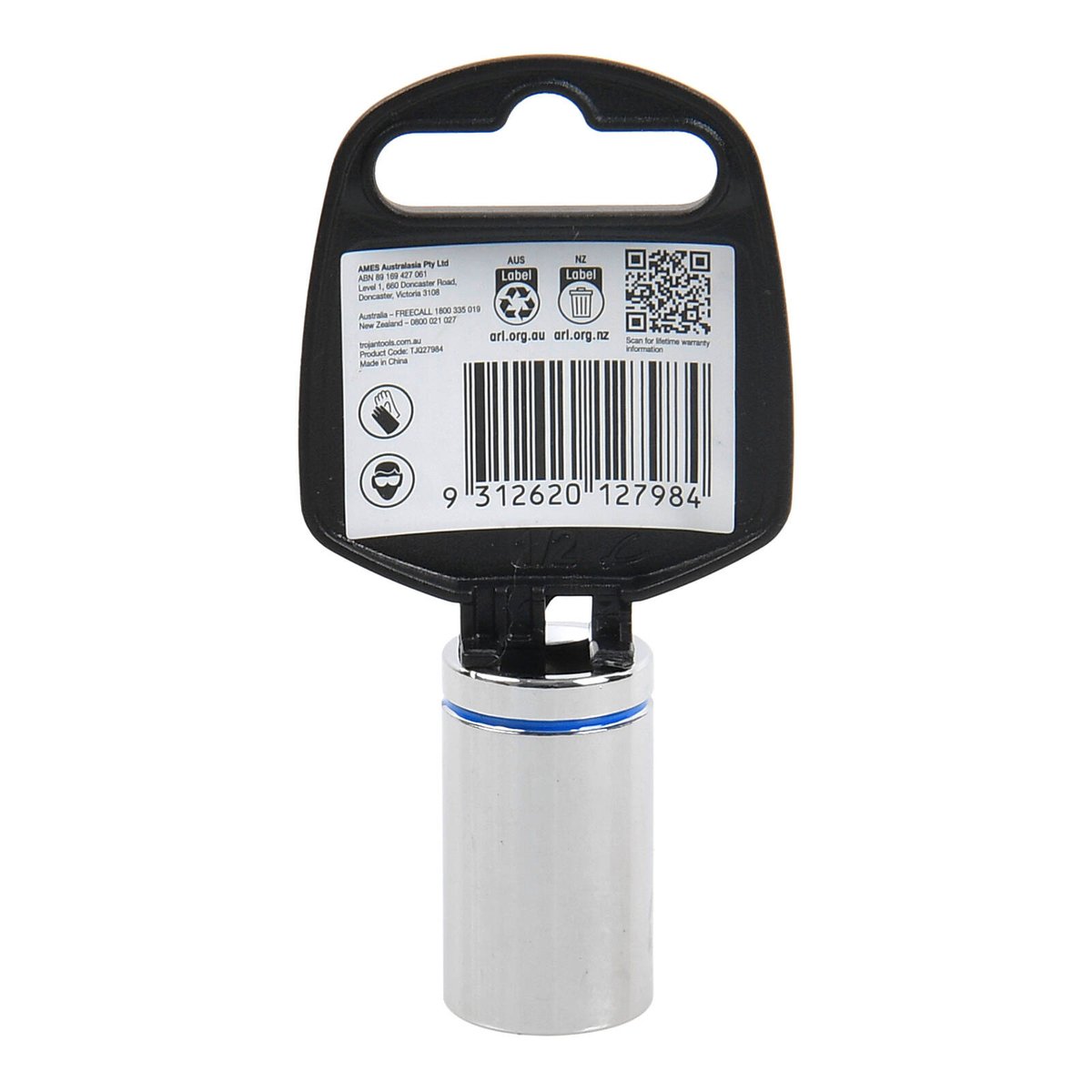 Trojan 15mm Socket 1/2 Drive - Polished Chrome Vanadium - 12 Point - Lifetime Warranty - SuperSaverAU - view 3