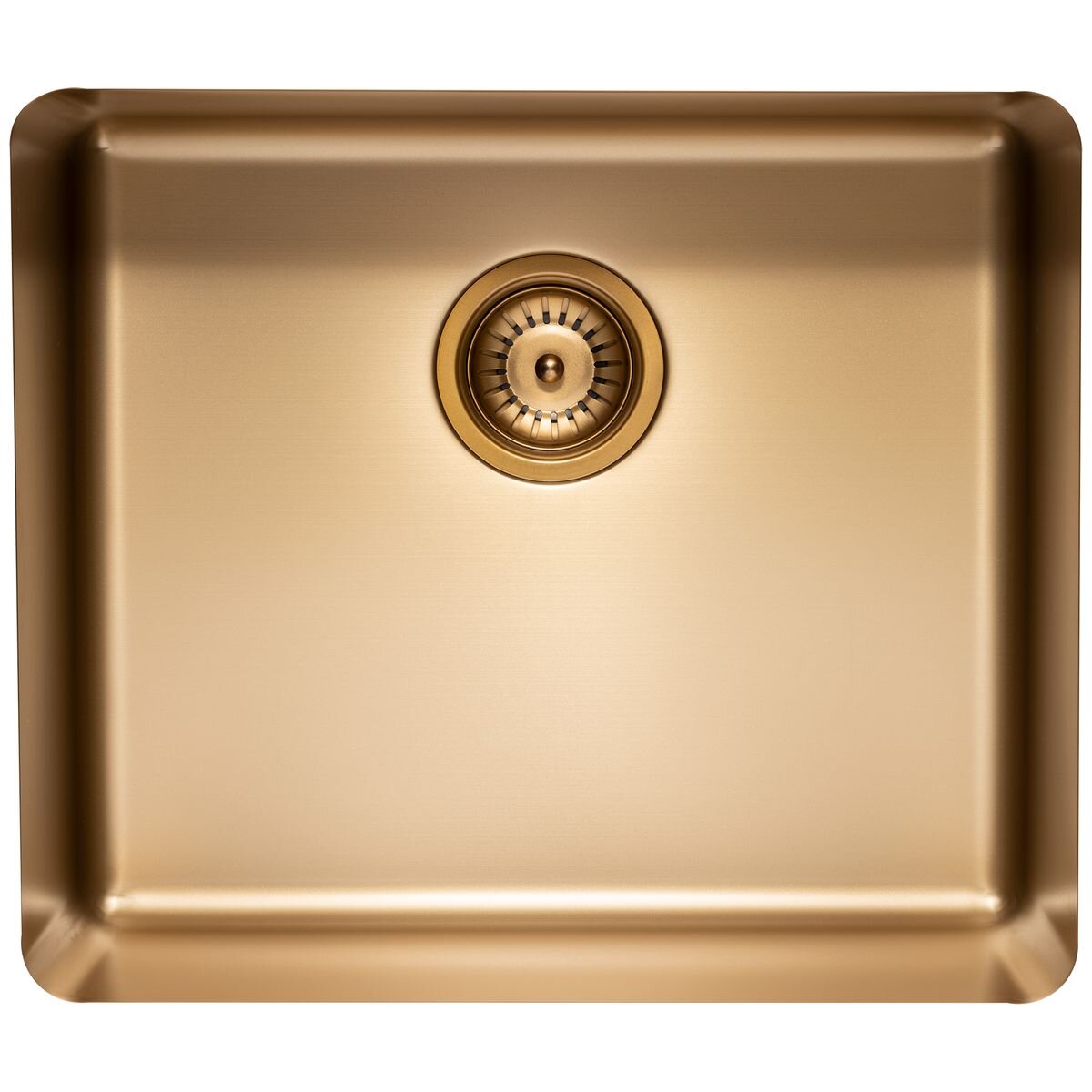 Titan Essentials 520mm Single Bowl Sink and Pull Out Gooseneck Mixer Tap Package - Brass - TSBRPK522
