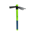 Saxon Mini Mattock Cultivator - 3 Prong - Fiberglass Handle - Green - 210mm x 370mm - SuperSaverAU - view 2