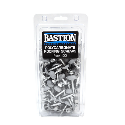 Bastion Roofing Screws Type 17 100 Pack Galvanised Steel Weatherproof - SuperSaverAU - view 1