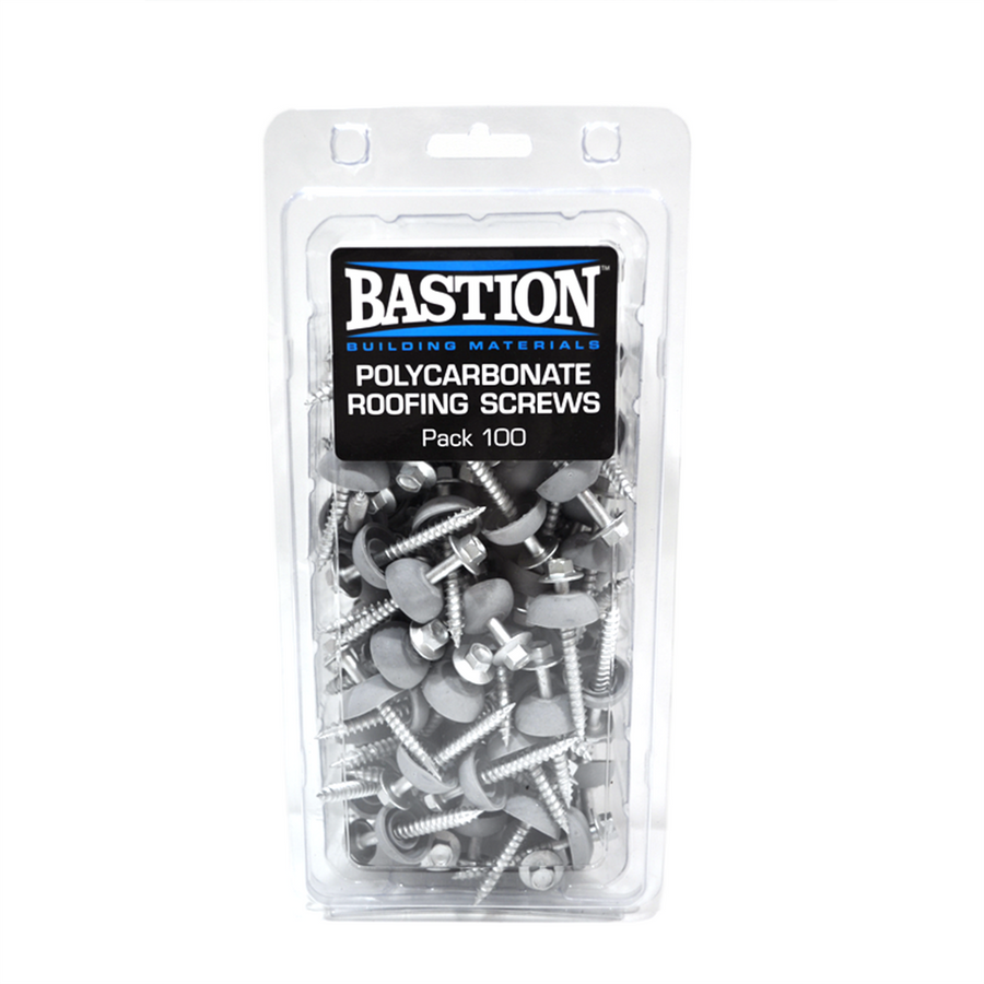 Bastion Roofing Screws Type 17 100 Pack Galvanised Steel Weatherproof - SuperSaverAU - view 1