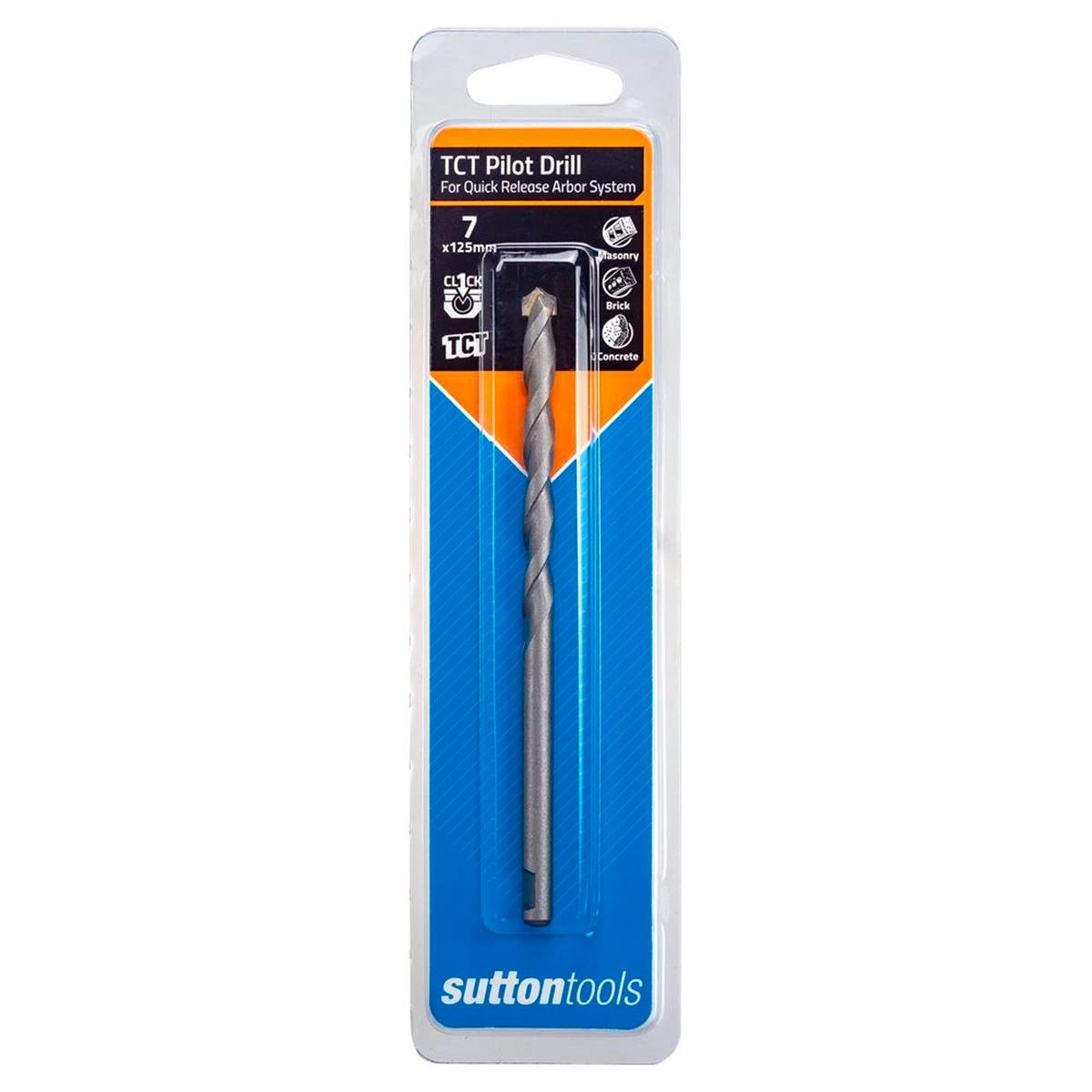 Sutton Tools Quick Release Holesaw Tct Pilot Drill 7 x 125mm Blue - SuperSaverAU - view 1
