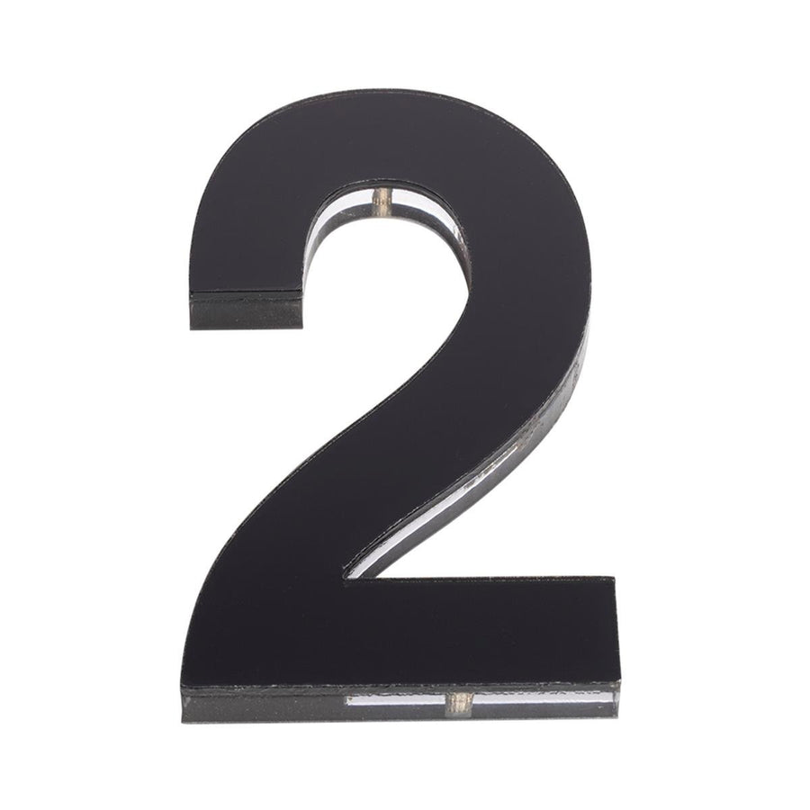 Sandleford House Number 2 - 120mm Black Acrylic - Modern Design - SuperSaverAU - view 1
