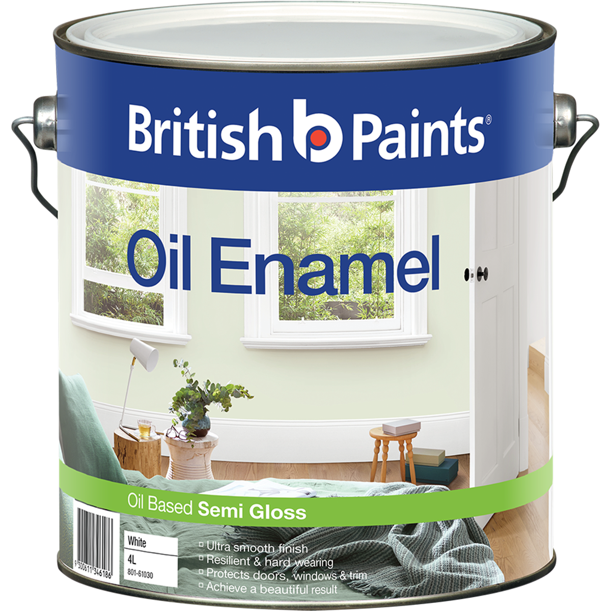 British Paints Enamel - 4L - Synthetic Polymer - Semi Gloss Finish - SuperSaverAU - view 1