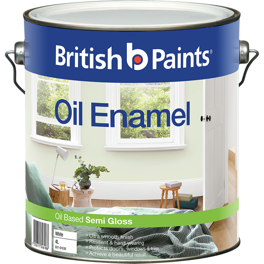 British Paints Enamel - 4L - Synthetic Polymer - Semi Gloss Finish - SuperSaverAU - view 1
